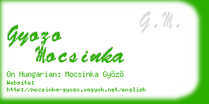 gyozo mocsinka business card