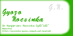 gyozo mocsinka business card